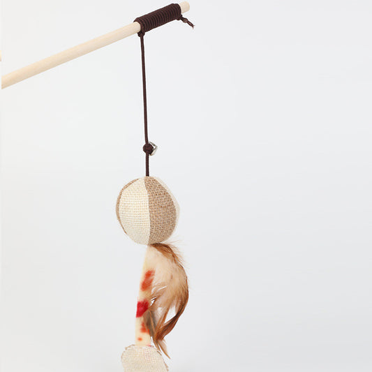 Interactive Sisal Cat Teaser Wand - Available in 6 Fun Styles