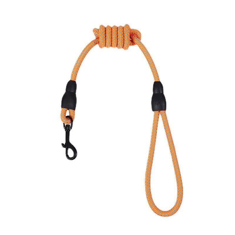 Adjustable Nylon Dog Leash — Durable Woven Traction Rope in 4 Colors & 3 Sizes