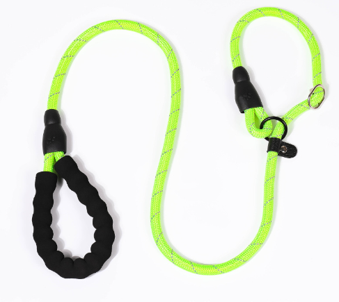 Adjustable Nylon Dog Leash — Durable Woven Traction Rope in 4 Colors & 3 Sizes