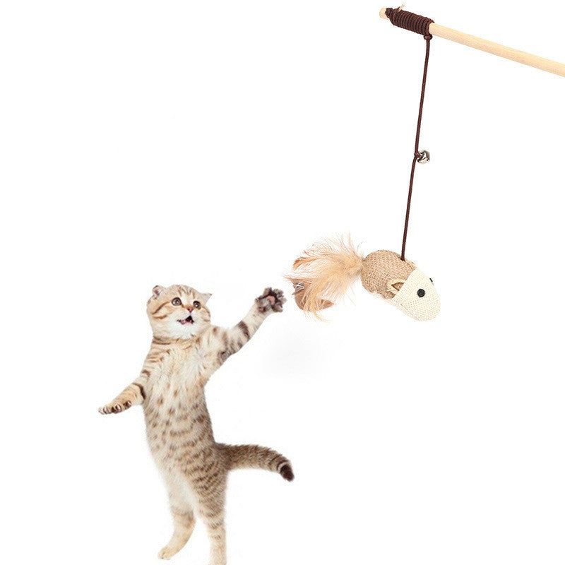 Interactive Sisal Cat Teaser Wand - Available in 6 Fun Styles