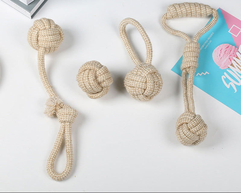 Cotton Rope Chew Toy Set for Dogs — Available in Single Ropes & Multi-Piece Sets
