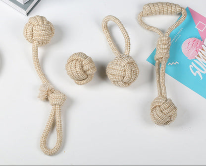 Cotton Rope Chew Toy Set for Dogs — Available in Single Ropes & Multi-Piece Sets