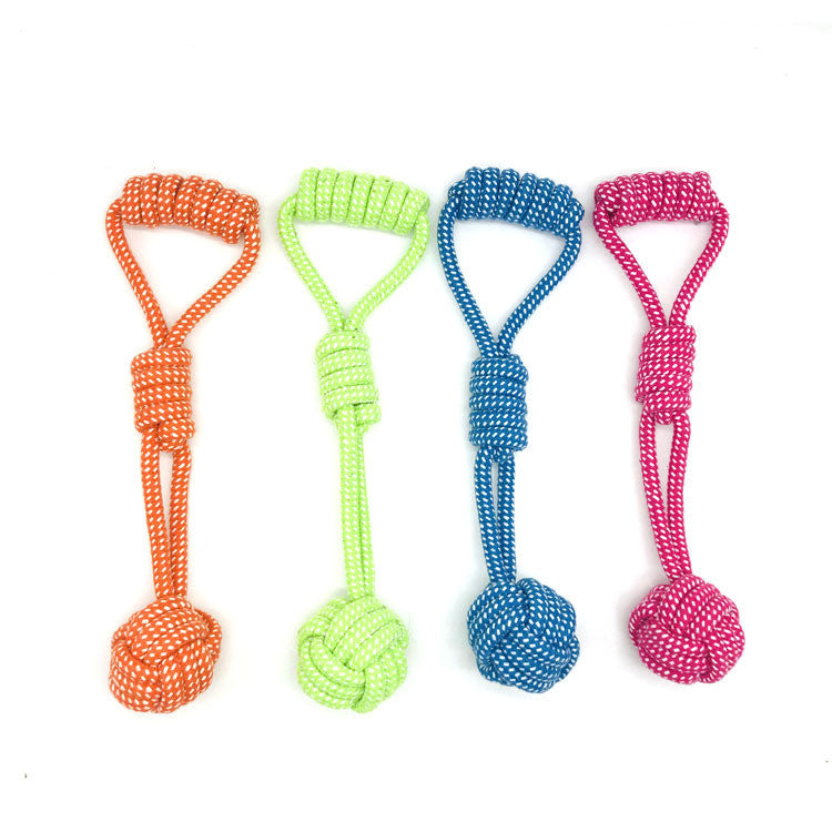 Cotton Rope Ball Chew Toy for Dogs — Durable Dental Play Toy for Medium & Large Breeds