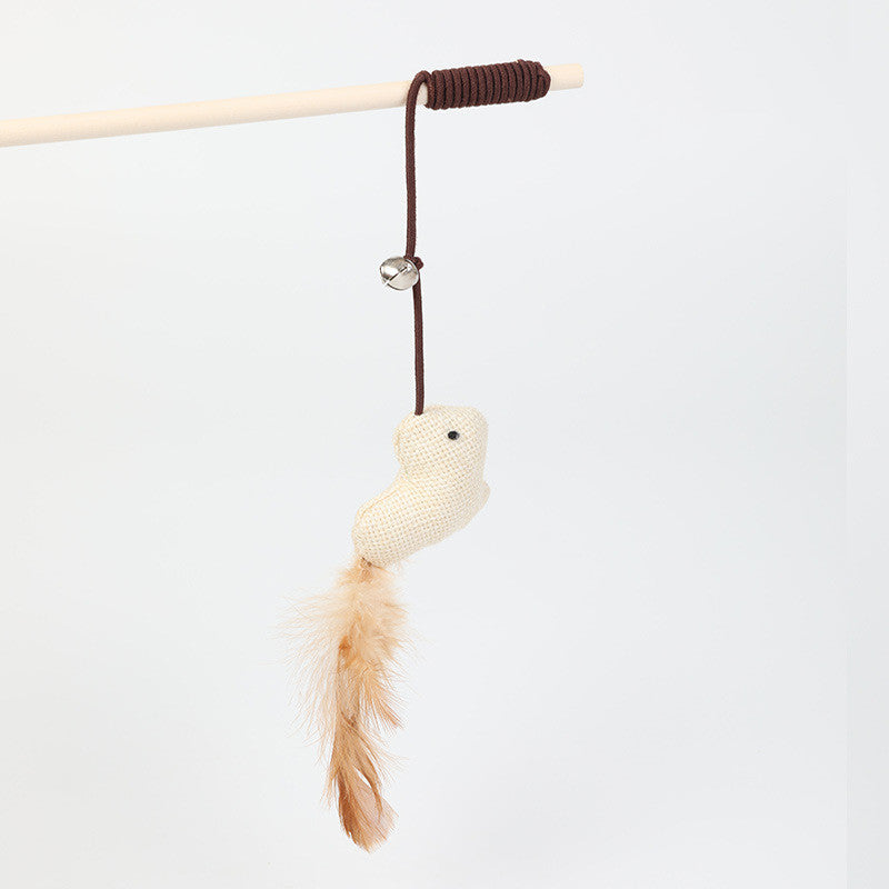 Interactive Sisal Cat Teaser Wand - Available in 6 Fun Styles