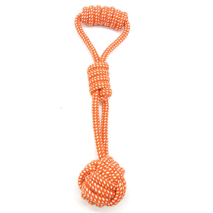 Cotton Rope Ball Chew Toy for Dogs — Durable Dental Play Toy for Medium & Large Breeds