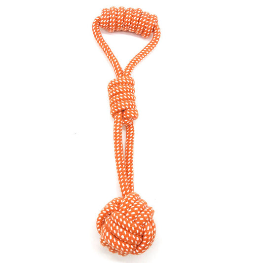 Cotton Rope Ball Chew Toy for Dogs — Durable Dental Play Toy for Medium & Large Breeds