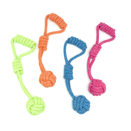 Cotton Rope Ball Chew Toy for Dogs — Durable Dental Play Toy for Medium & Large Breeds