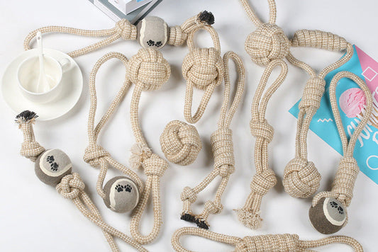 Cotton Rope Chew Toy Set for Dogs — Available in Single Ropes & Multi-Piece Sets