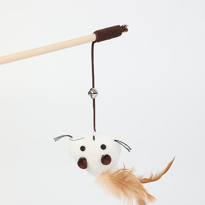 Interactive Sisal Cat Teaser Wand - Available in 6 Fun Styles